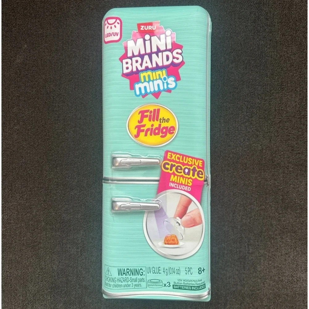 ZURU Mini‎ Brands Fill the Fridge Playset Refrigerator Minis Playset Brand New